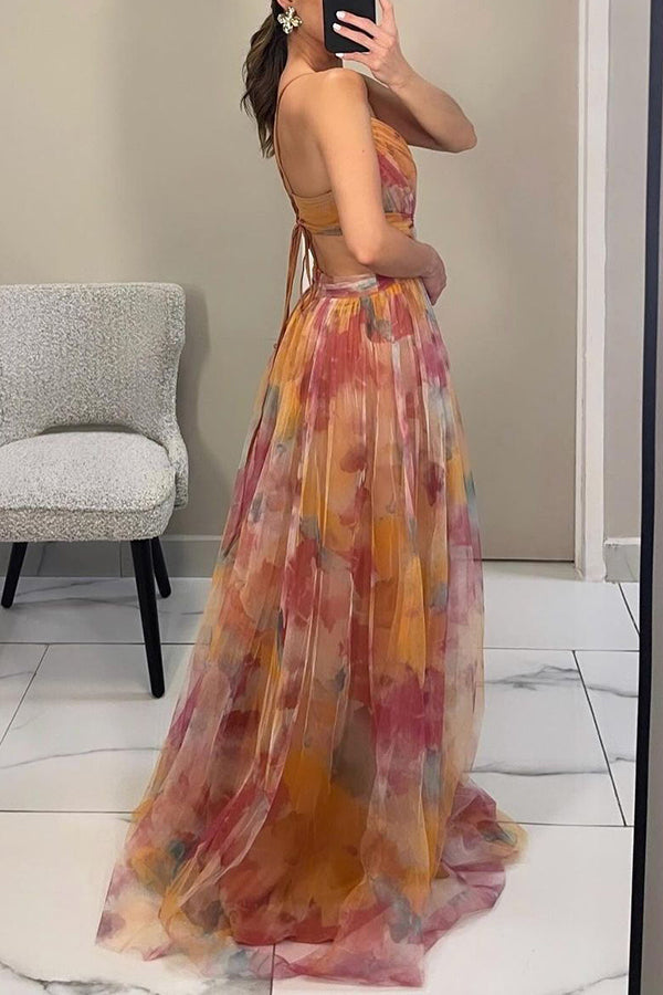 Rosalia™ | Incantevole Maxi-abito con Stampa Floreale