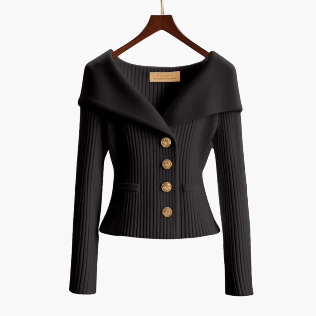 Arianna – Cardigan con bottoni a coste