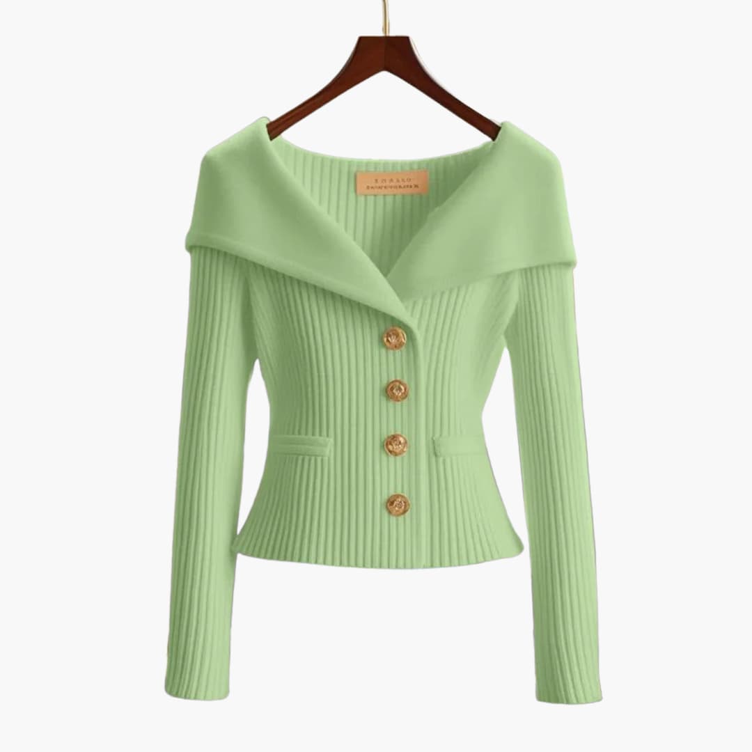 Arianna – Cardigan con bottoni a coste