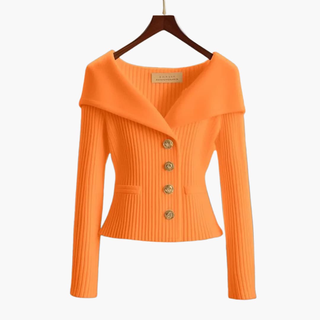 Arianna – Cardigan con bottoni a coste