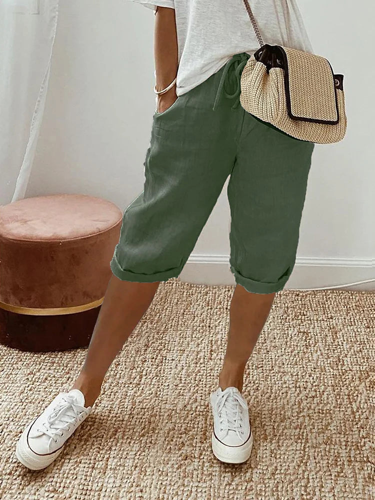 Lorenza™ - Pantaloni da donna in cotone e lino