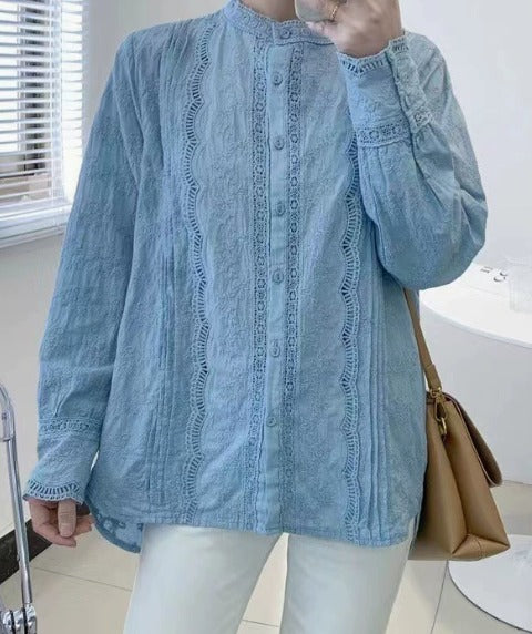 Teresa Embroidered Blouse – Elegant & Feminine