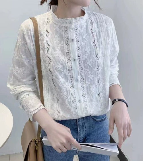 Teresa Embroidered Blouse – Elegant & Feminine