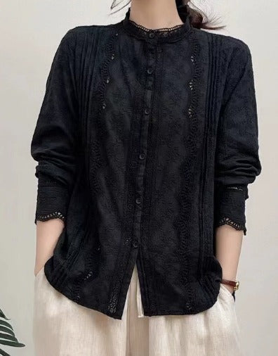 Teresa Embroidered Blouse – Elegant & Feminine