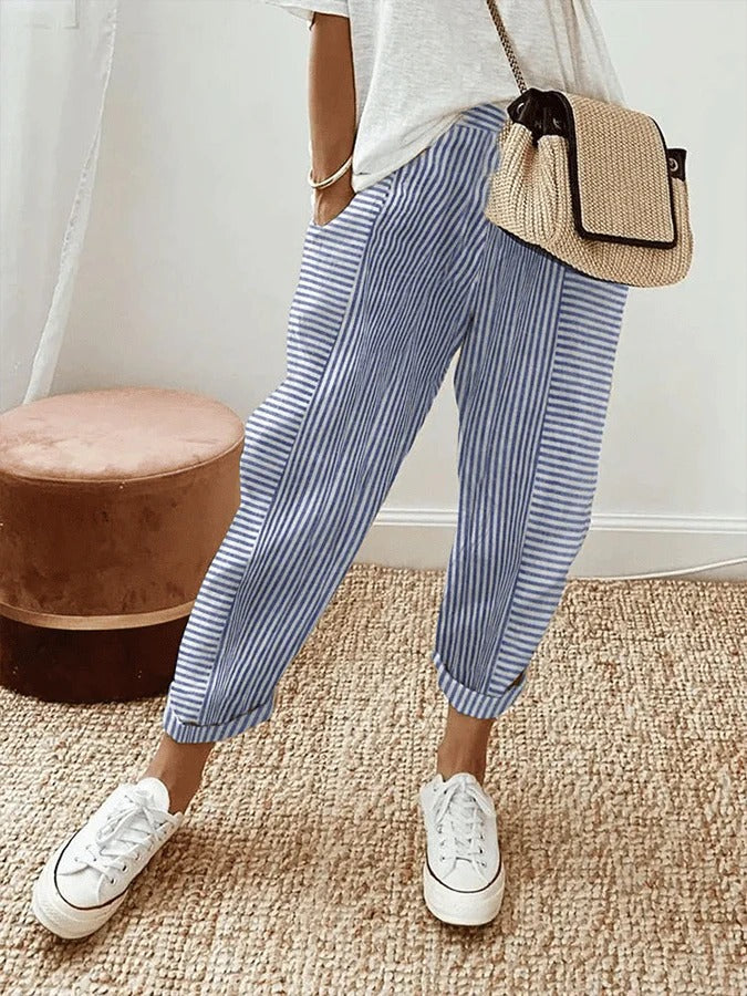 Silvia – Pantaloni a strisce relax