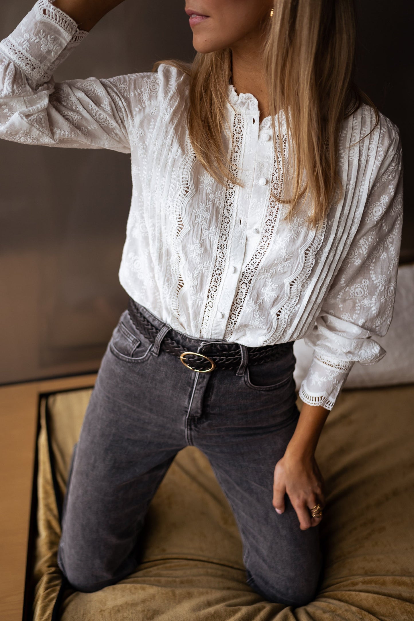 Teresa Embroidered Blouse – Elegant & Feminine