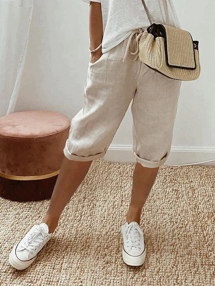 Lorenza™ - Pantaloni da donna in cotone e lino