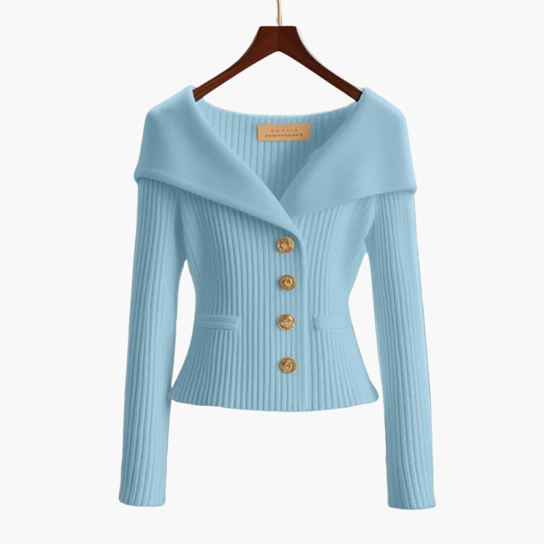 Arianna – Cardigan con bottoni a coste