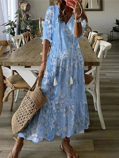 Celeste – Abito Maxi Boho