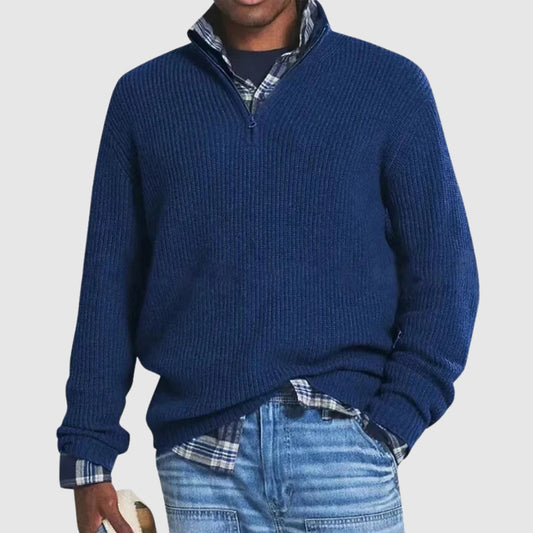 Martino - Maglione raffinato con mezza zip