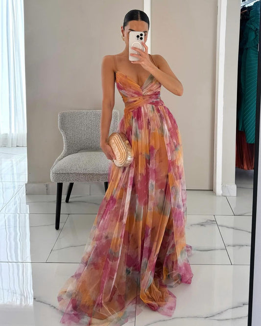 Rosalia™ | Incantevole Maxi-abito con Stampa Floreale