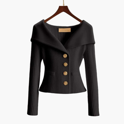 Arianna – Cardigan con bottoni a coste