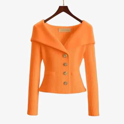 Arianna – Cardigan con bottoni a coste