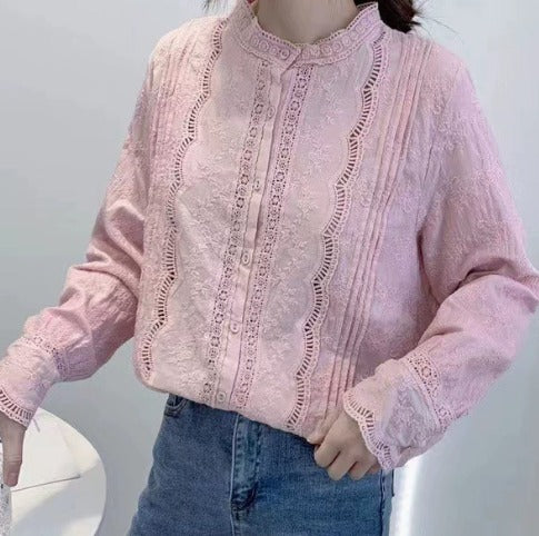 Teresa Embroidered Blouse – Elegant & Feminine
