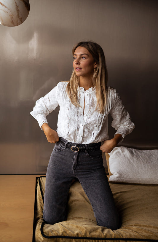 Teresa Embroidered Blouse – Elegant & Feminine