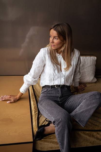 Teresa Embroidered Blouse – Elegant & Feminine